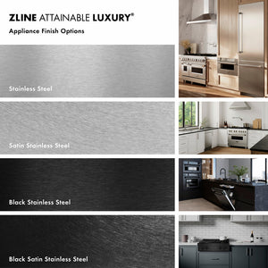 ZLINE 30 in. 4.2 cu. ft. Marino Induction Range with 4 Element Cooktop and Electric Convection Oven in Satin Stainless Steel with White Matte Door (MINRS-WM-30)