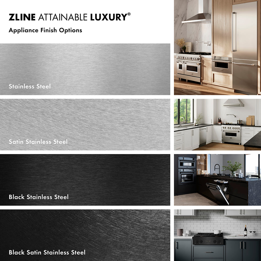 ZLINE Autograph Edition 24 in. Monument Series 3rd Rack Dishwasher with Auto Door Open Drying, 44dBa, Stainless Steel Panel with Champagne Bronze Handle (DWMTZ-304-24-CB)