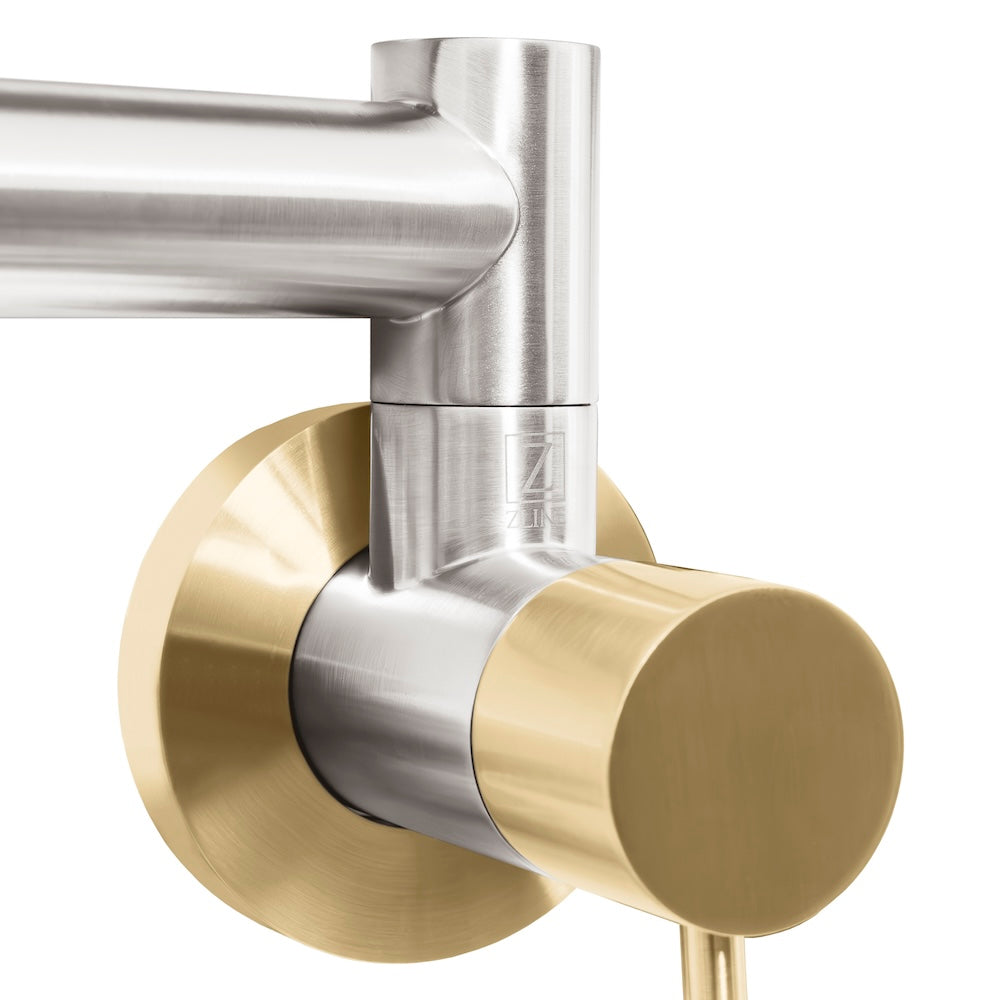 Autograph Edition Gemini Pot Filler in Brushed Nickel/Champagne