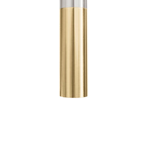 ZLINE Autograph Edition Gemini Pull Down Single Handle Kitchen Faucet in Brushed Nickel and Champagne Bronze (GEM-KF-ZBNCB) spout off.