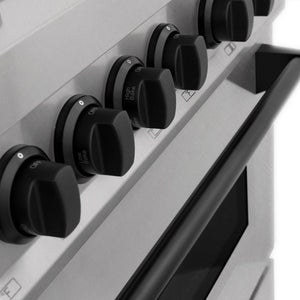 ZLINE Autograph Edition 48 in. 6.0 cu. ft. Legacy Dual Fuel Range with 7 Burner Gas Cooktop and 2 Electric Ovens in Satin Stainless Steel and Matte Black Accents (RASZ-SN-48-MB)