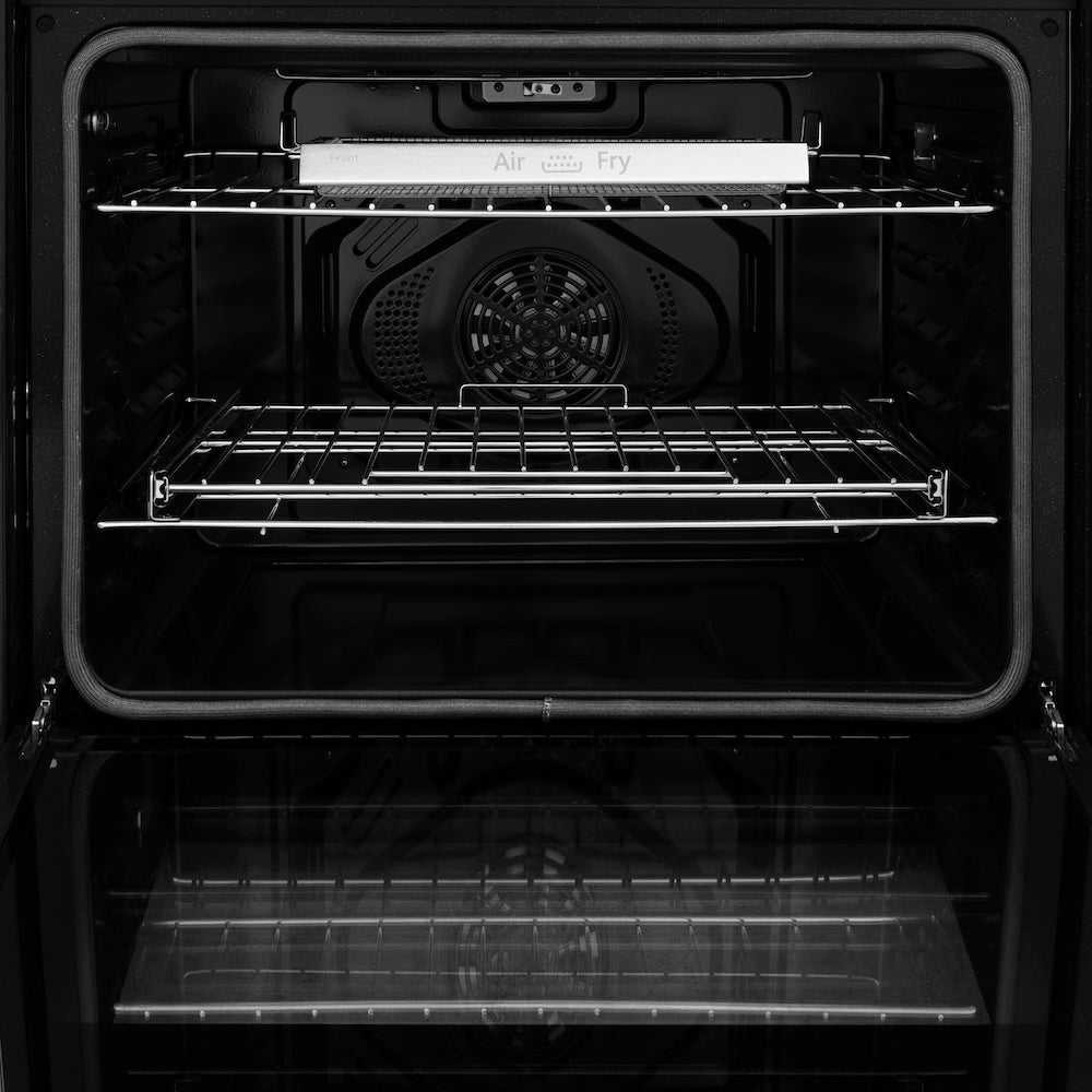 ZLINE 30 in. Autograph Edition Professional True Convection Double Wall Oven with Air Fry and Self Clean in Satin Stainless Steel with White Matte Doors and Champagne Bronze Handles (WADSZ-WM-30-CB) oven racks.