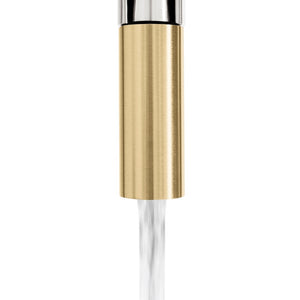 ZLINE Autograph Edition Sierra Pull Down Spring Single Handle Kitchen Faucet in Brushed Nickel and Champagne Bronze (SRA-KF-ZBNCB)