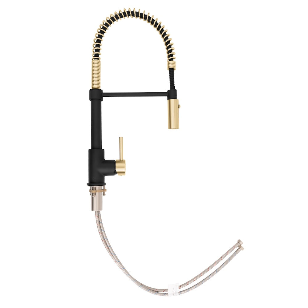 Autograph Edition Sierra Kitchen Faucet in Matte Black/Champagne