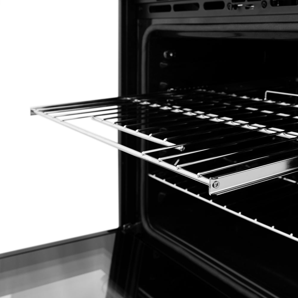 ZLINE Autograph Edition 30 in. Professional True Convection Single Wall Oven with Air Fry and Self Clean in Stainless Steel with Champagne Bronze Handle (WASZ-30-CB) close-up detail, adjustable racks.