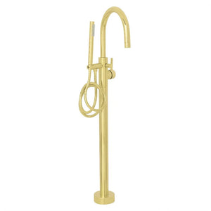 ZLINE Autograph Edition Emerald Bay Bath Tub Filler with Hand Shower in Polished Gold (EMBY-BTF-PG) main image.