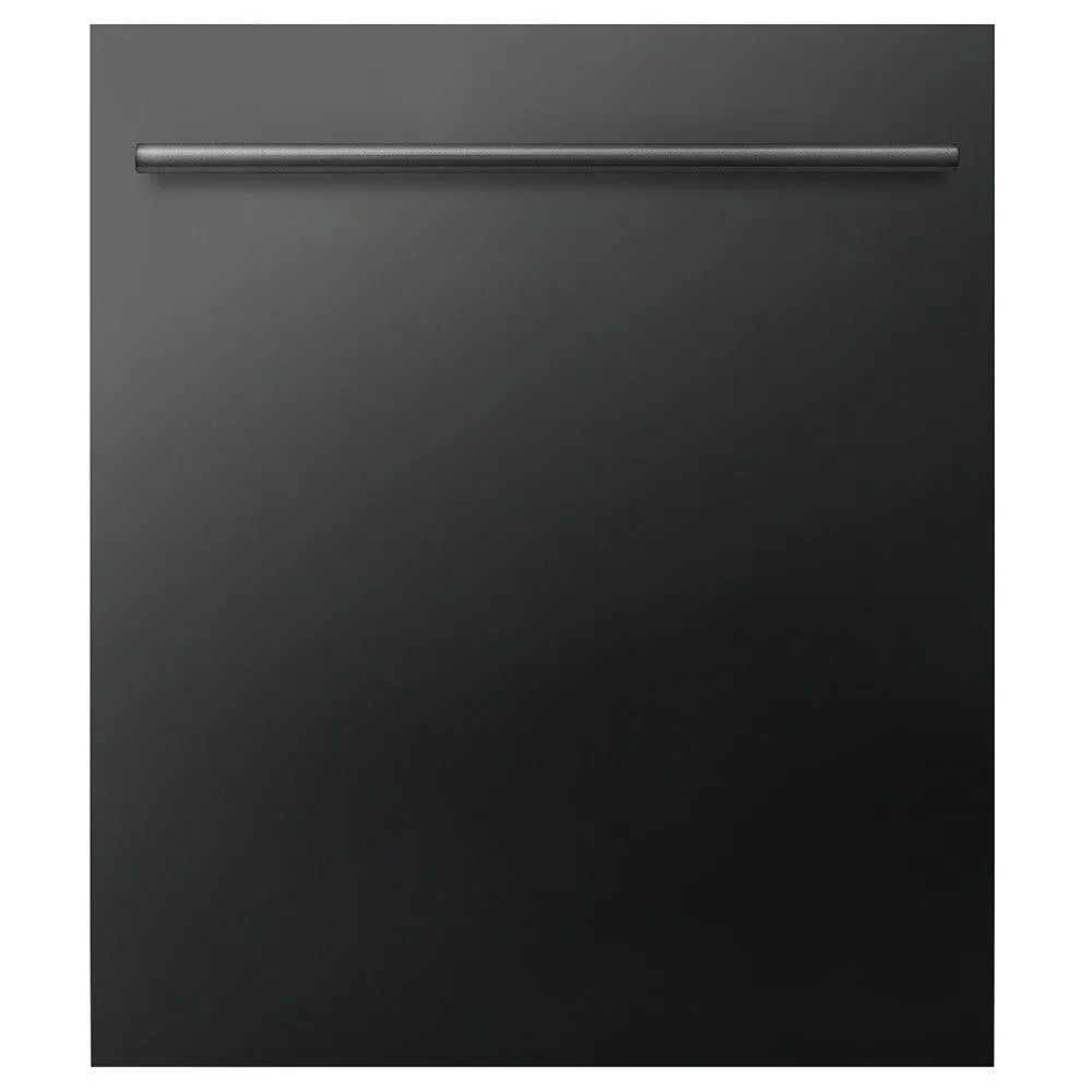 ZLINE 24 in. Top Control Dishwasher with Black Stainless Steel Panel and Modern Style Handle, 52dBa (DW-BS-H-24) main image.