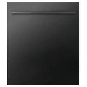 ZLINE 24 in. Top Control Dishwasher with Black Stainless Steel Panel and Modern Style Handle, 52dBa (DW-BS-H-24) main image.