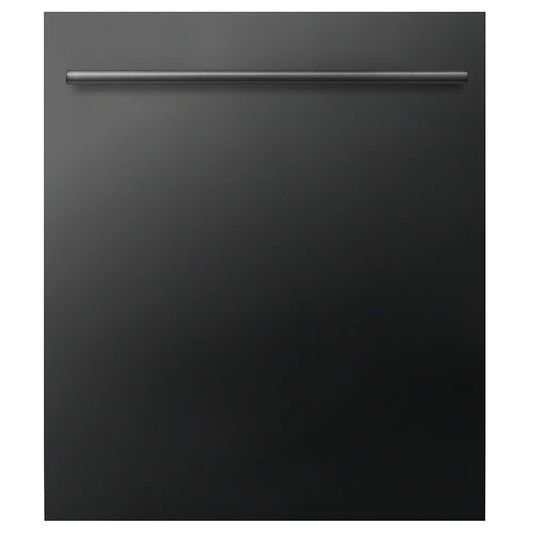 ZLINE 24 in. Top Control Dishwasher with Black Stainless Steel Panel and Modern Style Handle, 52dBa (DW-BS-H-24) main image.