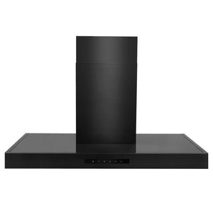 ZLINE 36 in. Convertible Vent Wall Mount Range Hood in Black Stainless Steel (BSKEN-36) front.