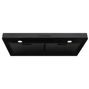 ZLINE 30 in. 400 CFM Ducted Under Cabinet Range Hood in Black Stainless Steel (BS617-30) front, under.