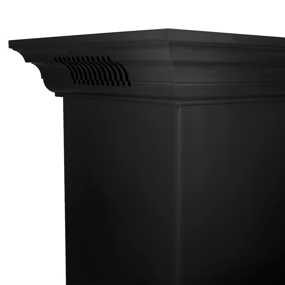 ZLINE 24 in. CrownSound™ Ducted Vent Wall Mount Range Hood in Black Stainless Steel with Built-in Bluetooth Speakers (BSKENCRN-BT-24)