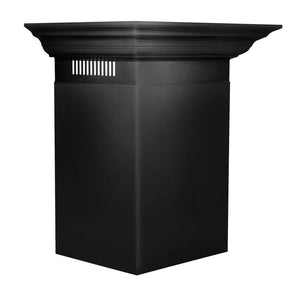 ZLINE 36 in. Convertible Vent Wall Mount Range Hood in Black Stainless Steel with Crown Molding (BSKENCRN-36)