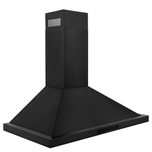 ZLINE 30 in. Convertible Vent Wall Mount Range Hood in Black Stainless Steel (BSKBN-30) top, side.