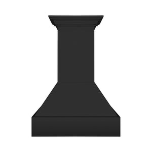 ZLINE 30 in. Wooden Wall Mount Range Hood in Rustic Black Finish (355CC-30) front.