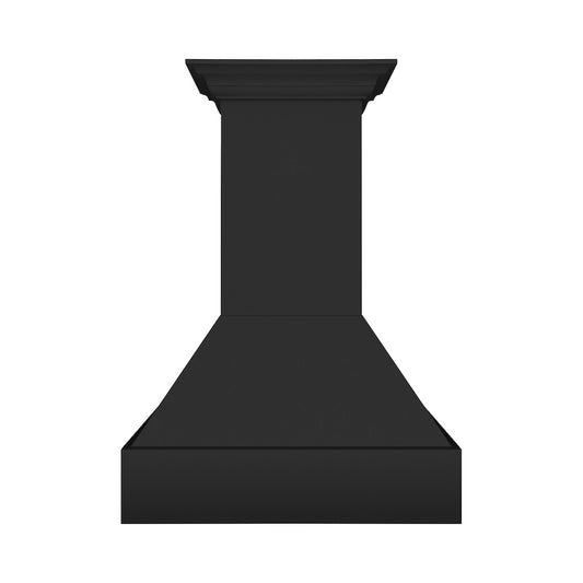 ZLINE 30 in. Wooden Wall Mount Range Hood in Rustic Black Finish (355CC-30) front.