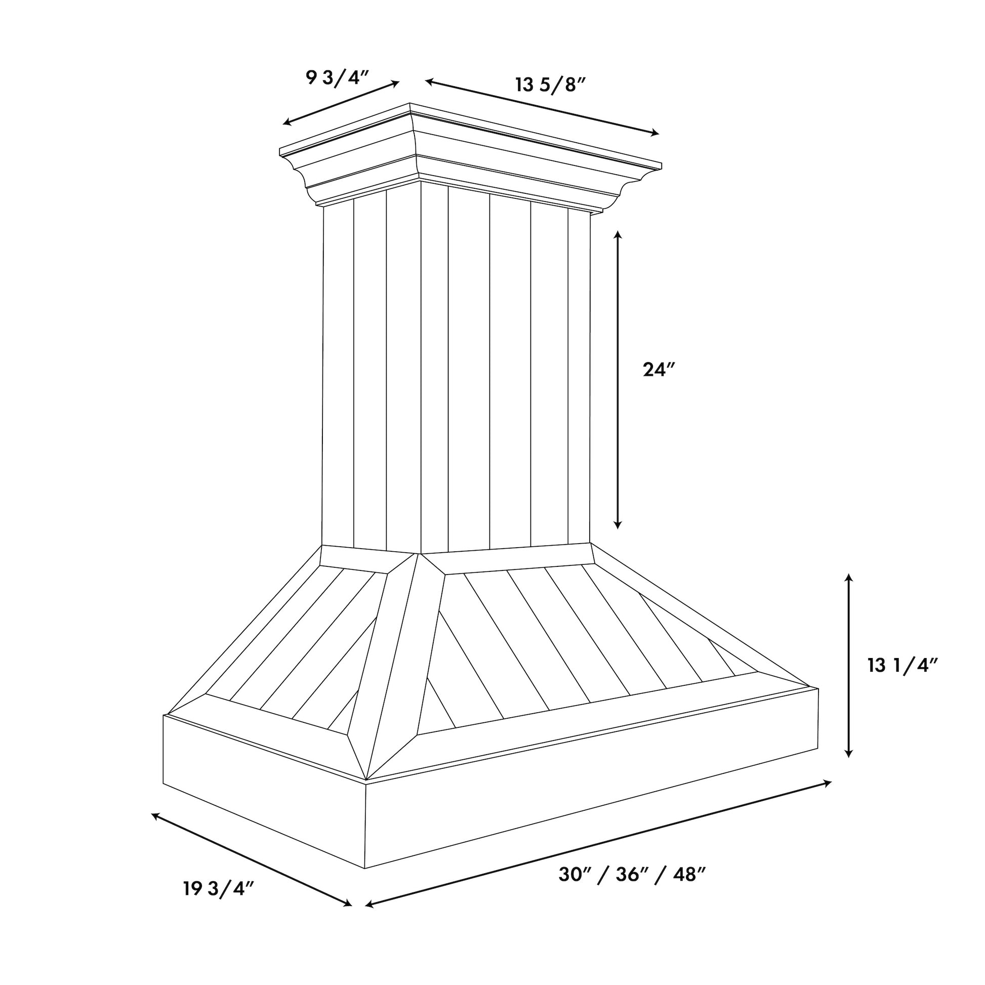 ZLINE 30 in. Wooden Wall Mount Range Hood in Shiplap Bright White Finish (KPWW-30)