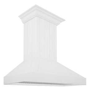 ZLINE 30 in. Wooden Wall Mount Range Hood in Shiplap Bright White Finish (KPWW-30)