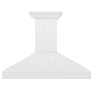 ZLINE 48 in. Wooden Wall Mount Range Hood in Shiplap Bright White Finish (KPWW-48)