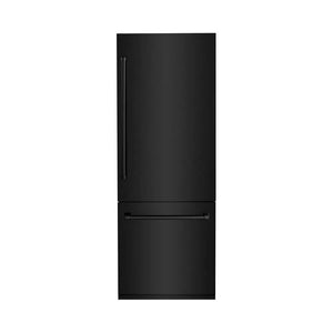 ZLINE 30 in. 16.1 cu. ft. Built-In Bottom Freezer Refrigerator with Water Dispenser and Ice Maker in Black Stainless Steel (RBIV-BS-30) main image.