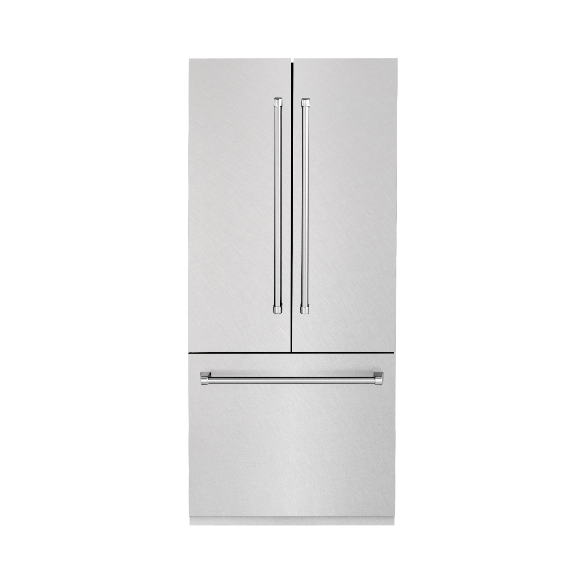 ZLINE 36 in. 19.6 cu. ft. Built-In 3-Door French Door Refrigerator with Internal Water and Ice Dispenser in Fingerprint Resistant Stainless Steel (RBIV-SN-36) 