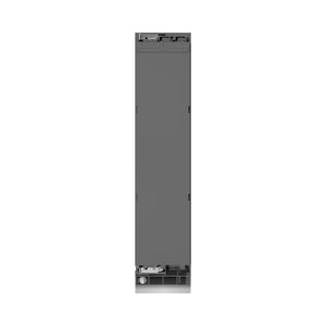 ZLINE Autograph Edition 18 in. 8.6 cu. ft. Panel Ready Left Hinge Column Freezer with Graphite Gray Interior and Champagne Bronze Accents (RBCFVLZ-18-CB) front, closed.