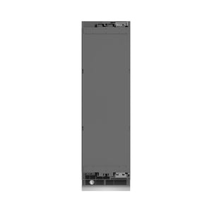 ZLINE Autograph Edition 24 in. 12.5 cu. ft. Panel Ready Column Refrigerator with Graphite Gray Interior and Polished Gold Accents (RBCRVZ-24-G) front, closed.