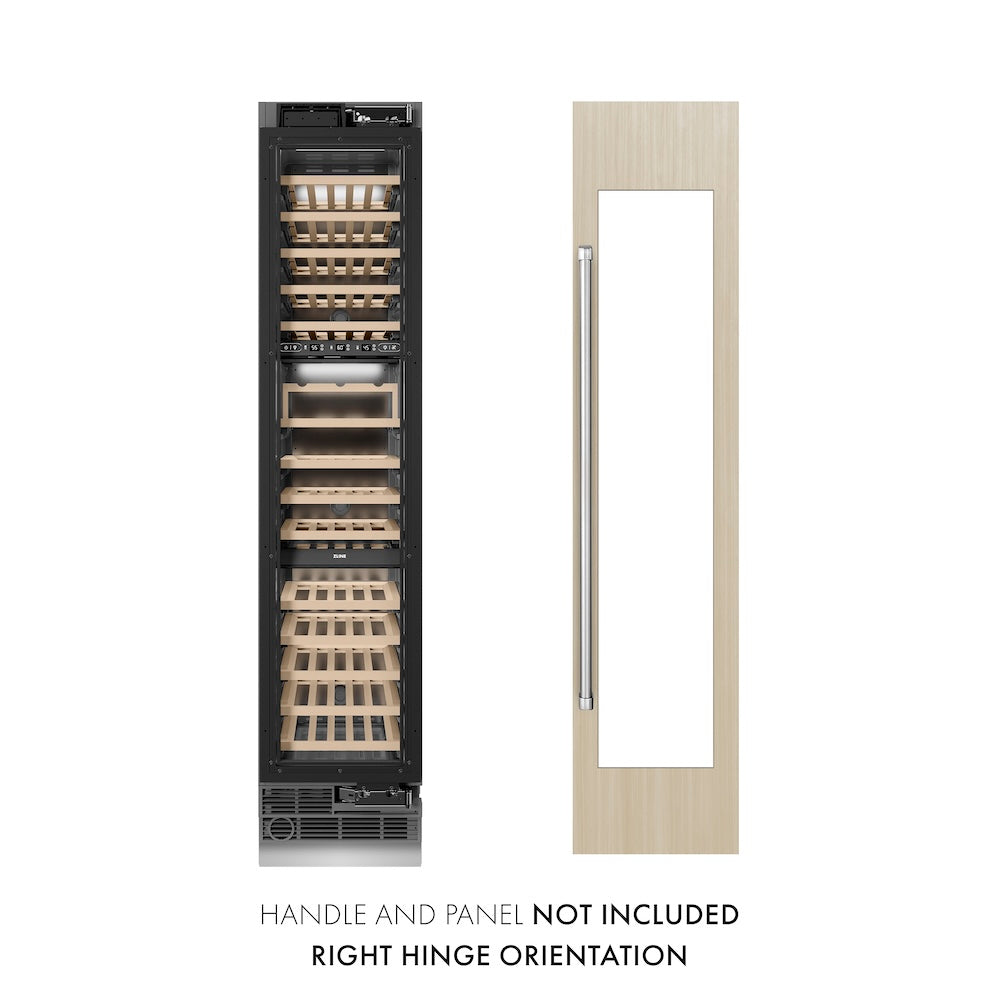 ZLINE 18 in. 9.0 cu. ft. Triple Zone 68 Bottle Panel Ready Right Hinge Column Wine Cooler (RBCWVR-18)