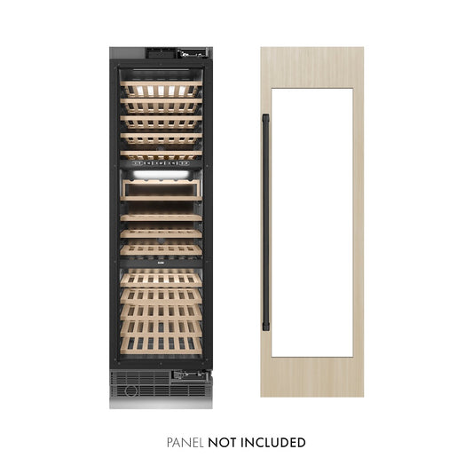 ZLINE Autograph Edition 24 in. 12.4 cu. ft. Triple Zone 100 Bottle Panel Ready Column Wine Cooler with Matte Black Accents (RBCWVZ-24-MB)