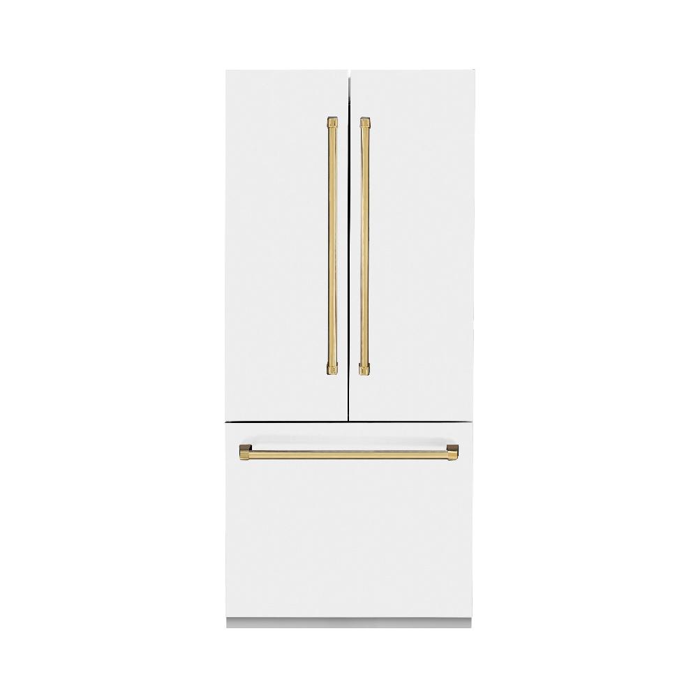 Autograph Edition 36" Built-In Refrigerator in White/Gold Accents ...