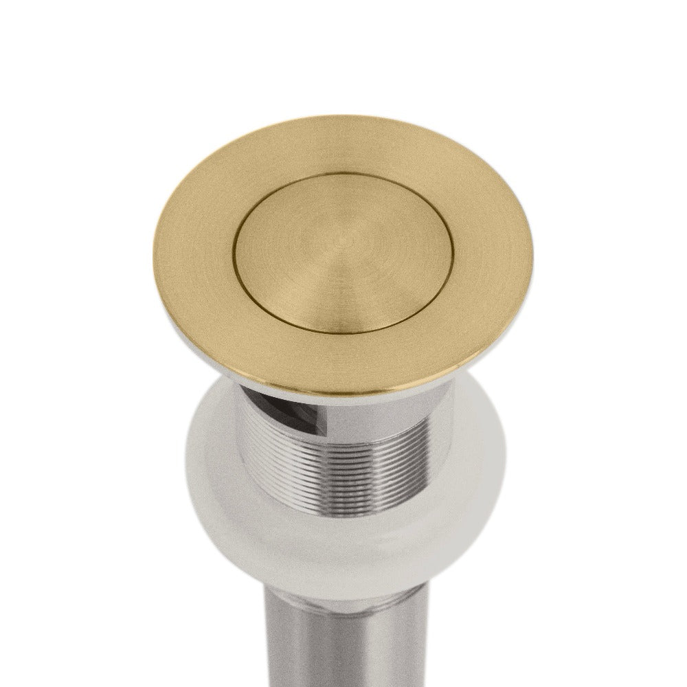 ZLINE Aloha Single Handle Bath Faucet in Champagne Bronze (ALH-BF-CB) close-up, matching drain.