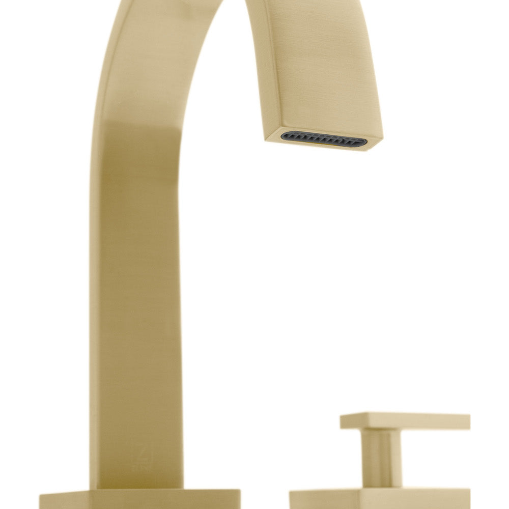 ZLINE Bliss Widespread Bath Faucet in Champagne Bronze (BLS-BF-CB) close-up, spout.