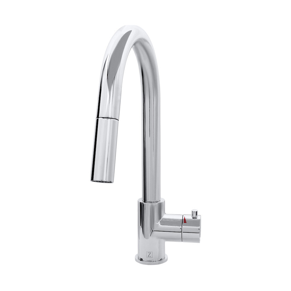 ZLINE Gemini Touchless Kitchen Faucet in Chrome (GEM-KFS-CH) front.