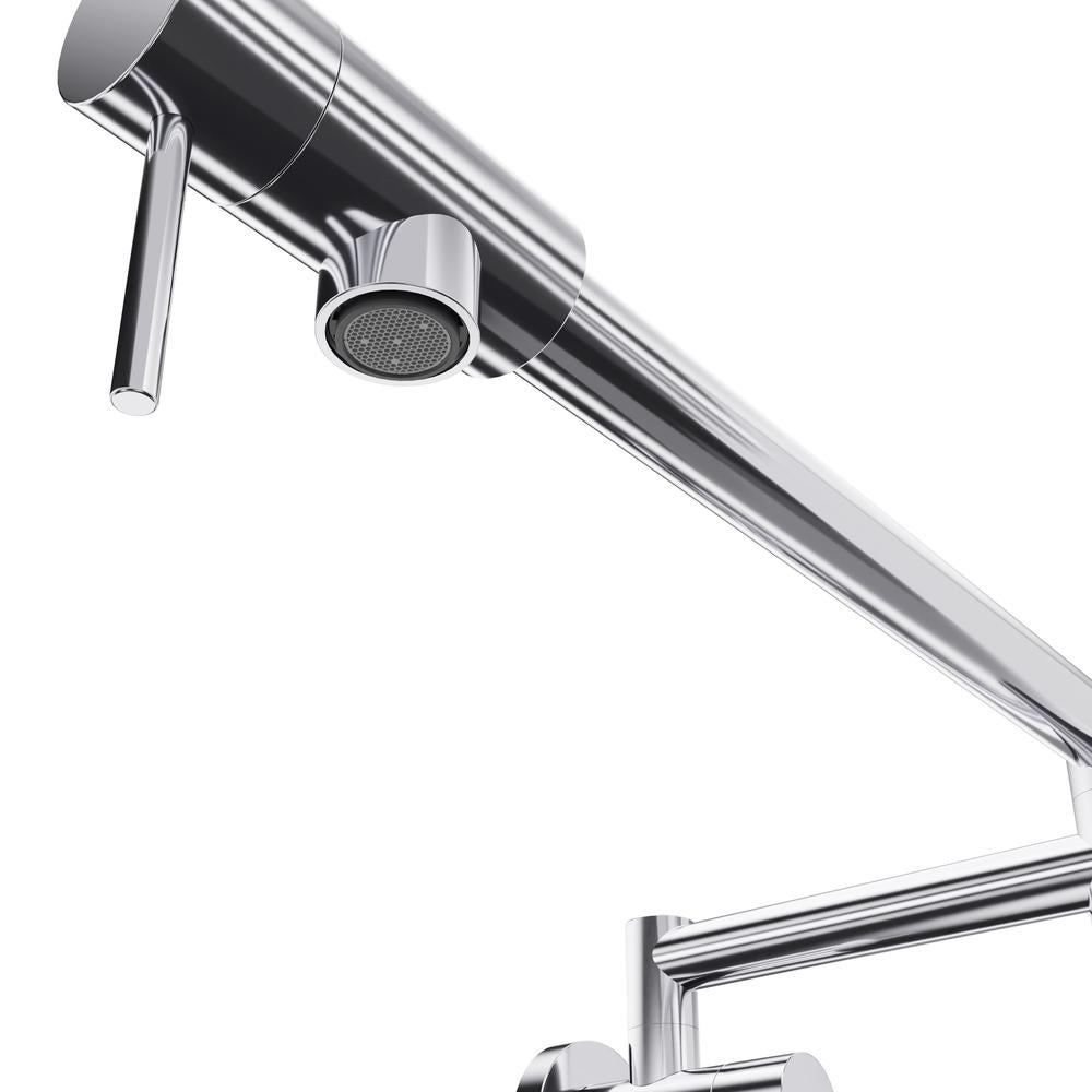 ZLINE Gemini Pot Filler in Chrome (GEM-FPF-CH) spout.