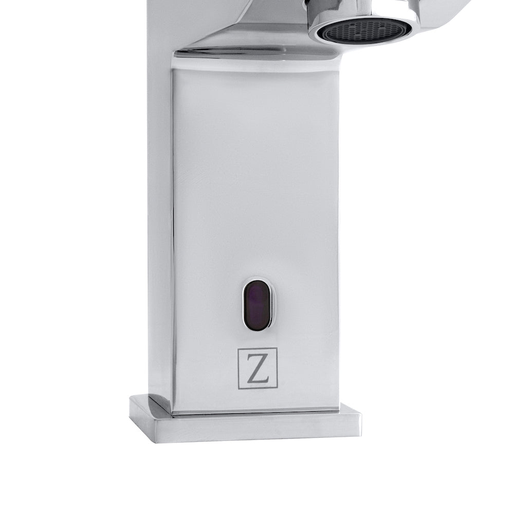 ZLINE Bliss Touchless Bath Faucet in Chrome (BLS-BFS-CH) close-up, motion sensor.