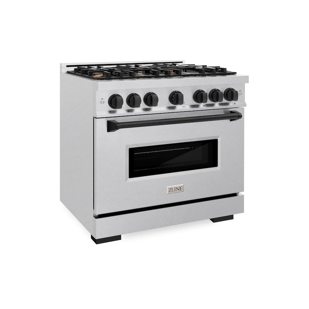 Autograph Edition 36 in. 5.2 cu. ft. Classic Dual Fuel Range with 6 Burner Gas Cooktop and Electric Convection Oven CDRSZ36MB