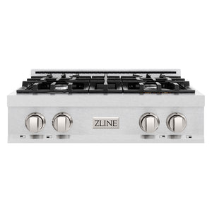 ZLINE 30 in. Classic Gas Rangetop with 4 Burners and Porcelain Cooktop in Satin Stainless Steel (RTS-30)