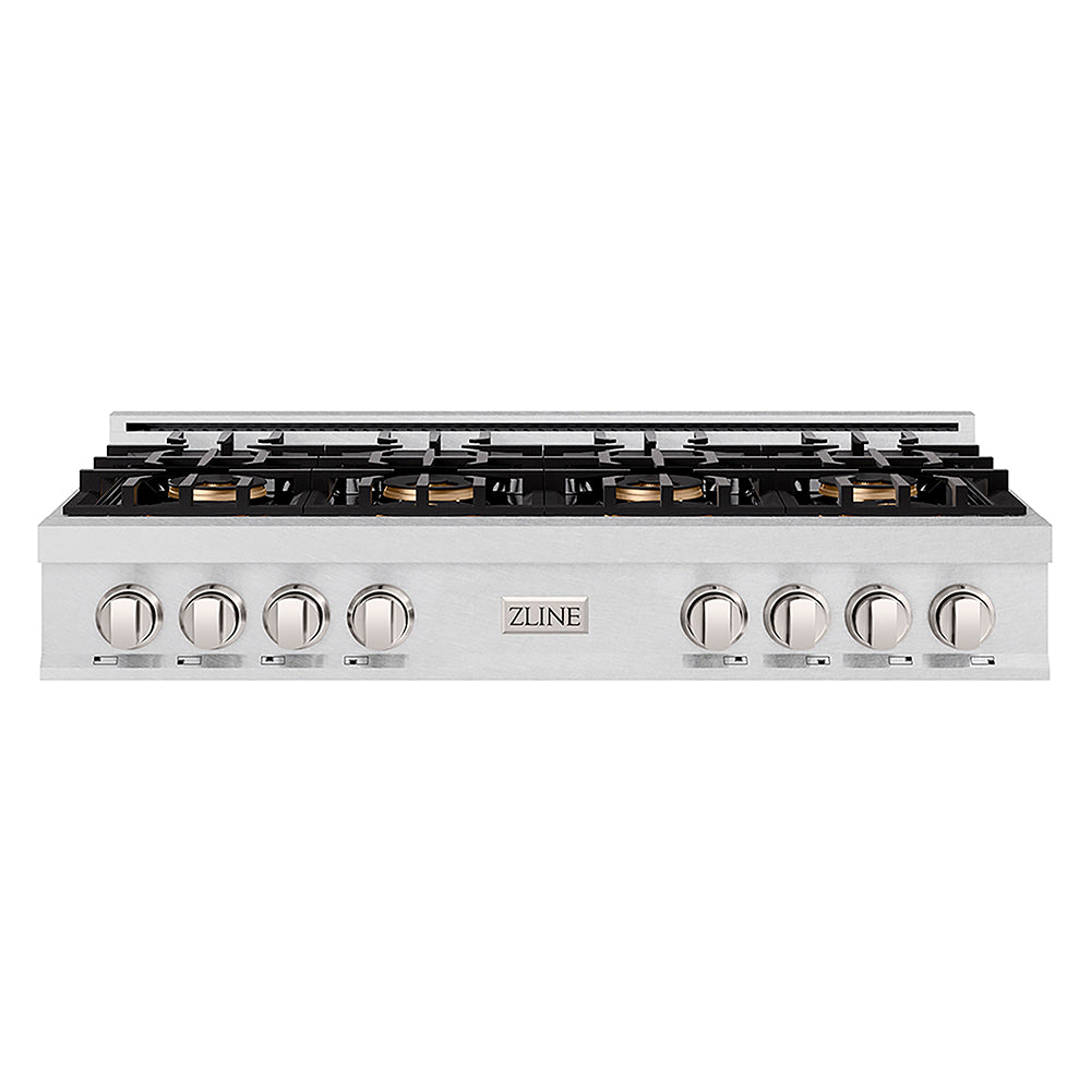 ZLINE 48 in. Classic Gas Rangetop with 8 Burner DuoPro™ Cooktop in Satin Stainless Steel (PCRTS-48)