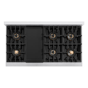 ZLINE 48 in. Classic Gas Rangetop with 8 Burner DuoPro™ Cooktop in Satin Stainless Steel (PCRTS-48)