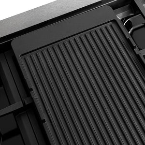 ZLINE Autograph Edition 48 in. Classic Gas Rangetop with 8 Burner DuoPro™ Cooktop in Satin Stainless Steel and Matte Black Accents (PCRTSZ-48-MB)