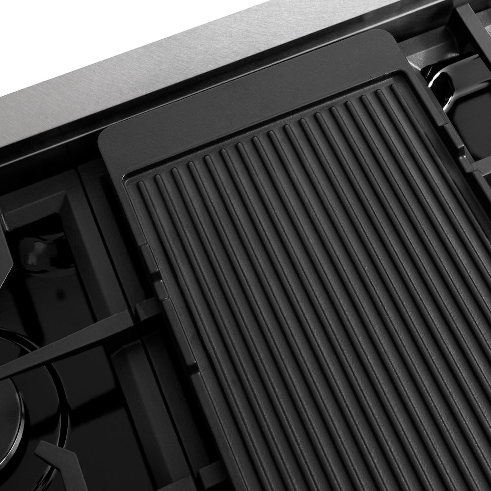 ZLINE 48 in. Classic Gas Rangetop with 8 Burners and Porcelain Cooktop in Satin Stainless Steel (RTS-48)