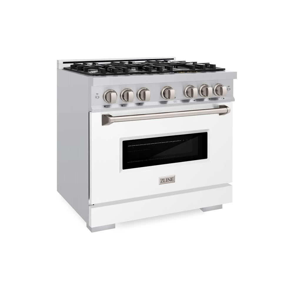 36 in. 5.2 cu. ft. Classic Dual Fuel Range with 6 Burner Gas Cooktop and Electric Convection Oven CDRWM36