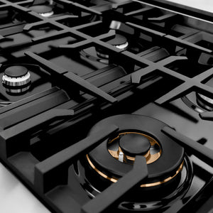ZLINE 48 in. Classic Gas Rangetop with 8 Burners and Porcelain Cooktop in Stainless Steel with Griddle (RT-GR-48) dual function burner spread and grates.