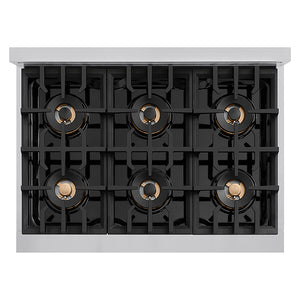ZLINE 36 in. Classic Gas Rangetop with 6 Burner DuoPro™ Cooktop in Stainless Steel (PCRT36)