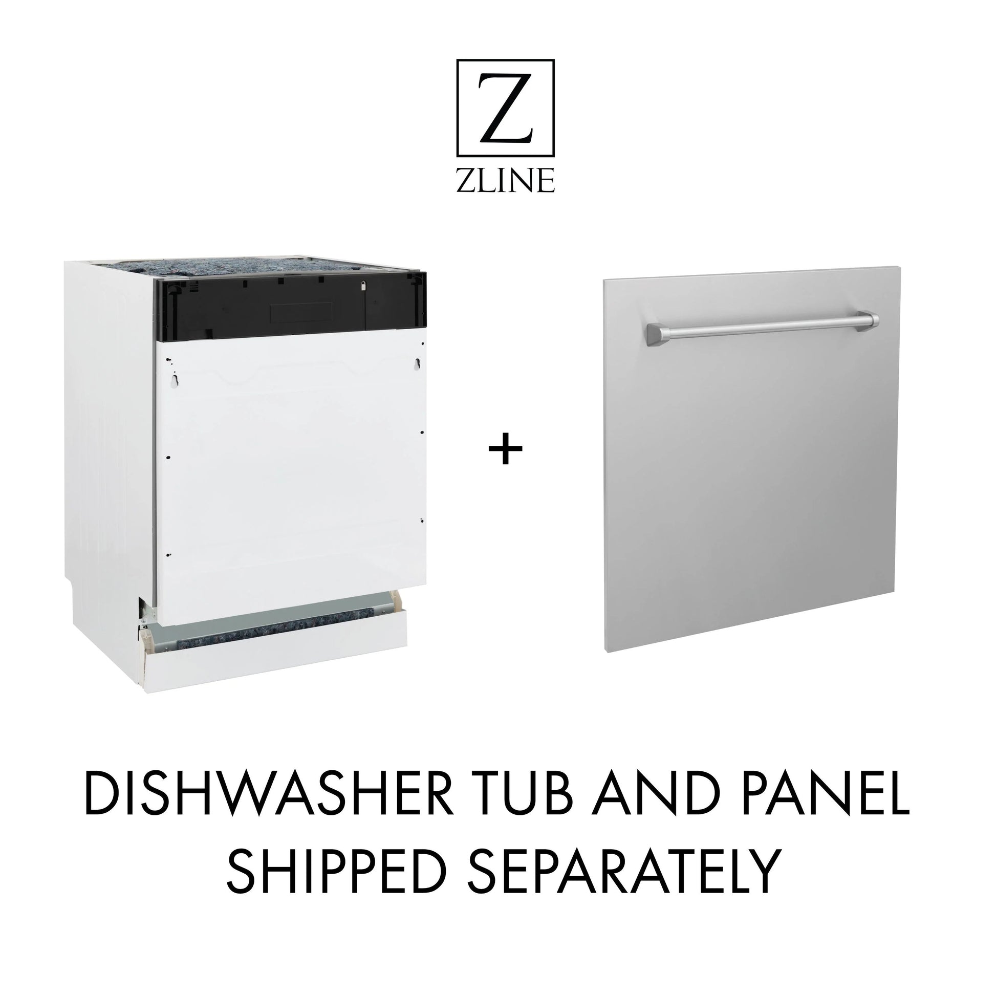 ZLINE Autograph Edition 18 in. Compact 3rd Rack Top Control Dishwasher in Stainless Steel with Matte Black Handle, 51dBa (DWVZ-304-18-MB)-Dishwashers-DWVZ-304-18-MB ZLINE Kitchen and Bath