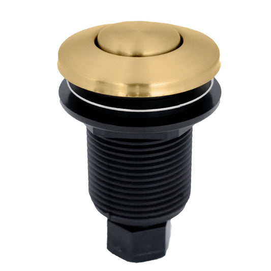 ZLINE Autograph Edition Air Switch Button in Polished Gold for Garbage Disposal (DBM-PG) front.