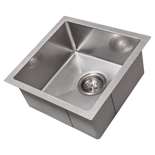 ZLINE Boreal 15 in. Undermount Single Bowl Scratch Resistant Stainless Steel Bar Kitchen Sink (SUS-15S)