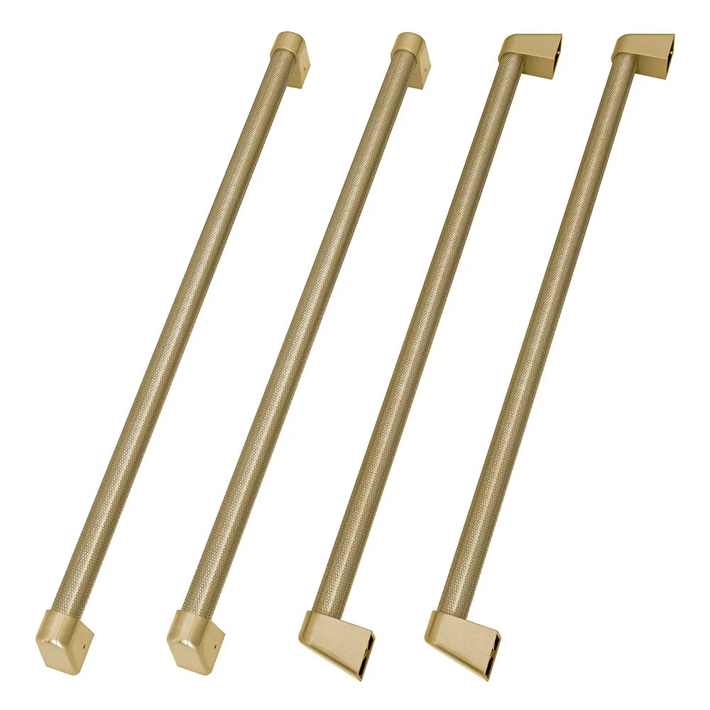 ZLINE Autograph Edition 36 in. Freestanding French Door Refrigerator Helix Handles (Set of 4) in Champagne Bronze (RFMHZ-36-K-CB) main image.