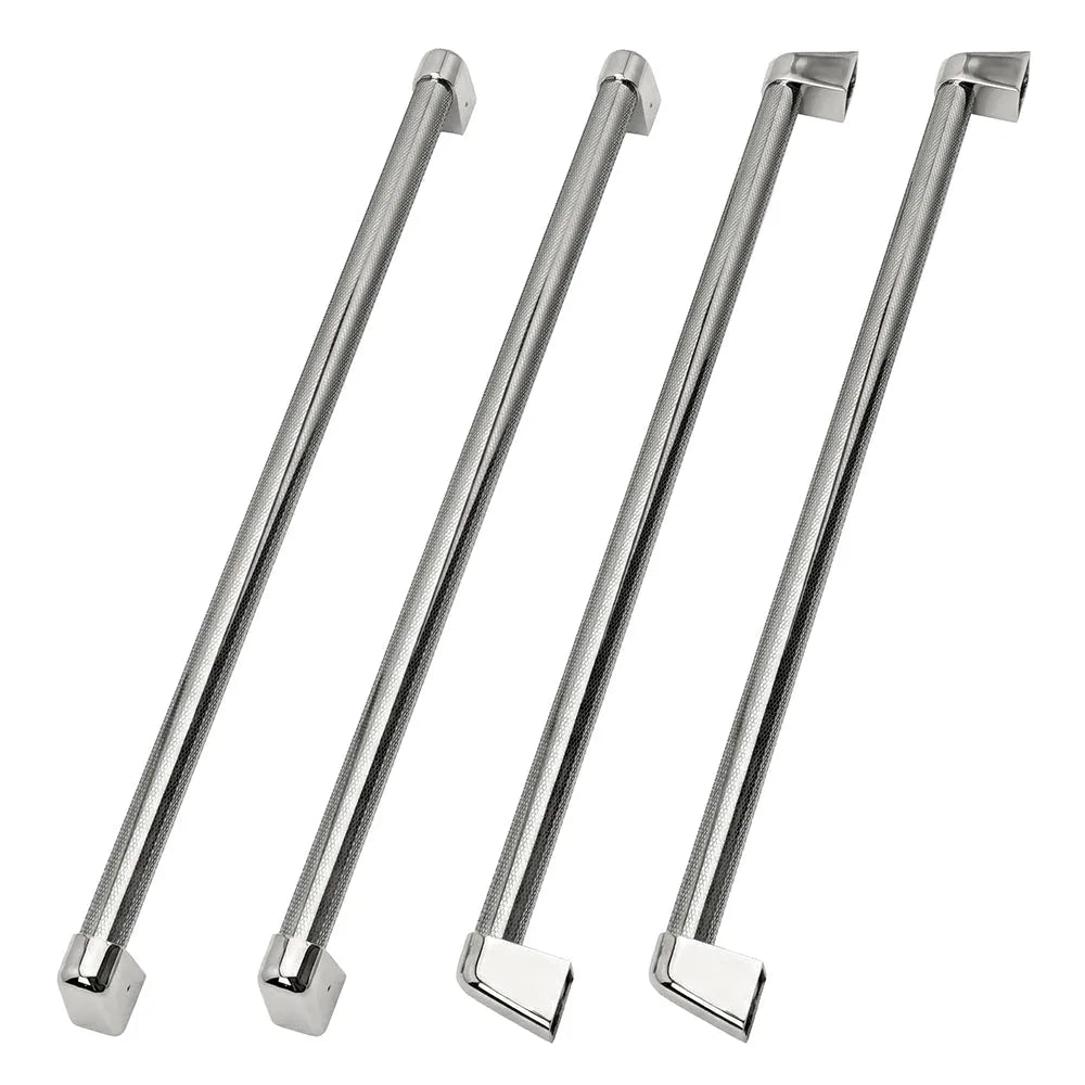 ZLINE Autograph Edition 36 in. Freestanding French Door Refrigerator Helix Handles (Set of 4) in Polished Nickel (RFMHZ-36-K-PN) main image.
