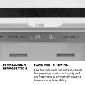 ZLINE 36 in. 28.9 cu. ft. Standard-Depth French Door External Water Dispenser Refrigerator with Dual Ice Maker in Fingerprint-Resistant Black Stainless Steel (RSM-W-36-BS)